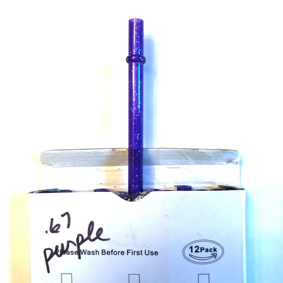 Lot of 7 NEW boxes of 11” Dakoufish Reusable Tumbler Straws w/Cleaner Brush - Picture 3 of 13